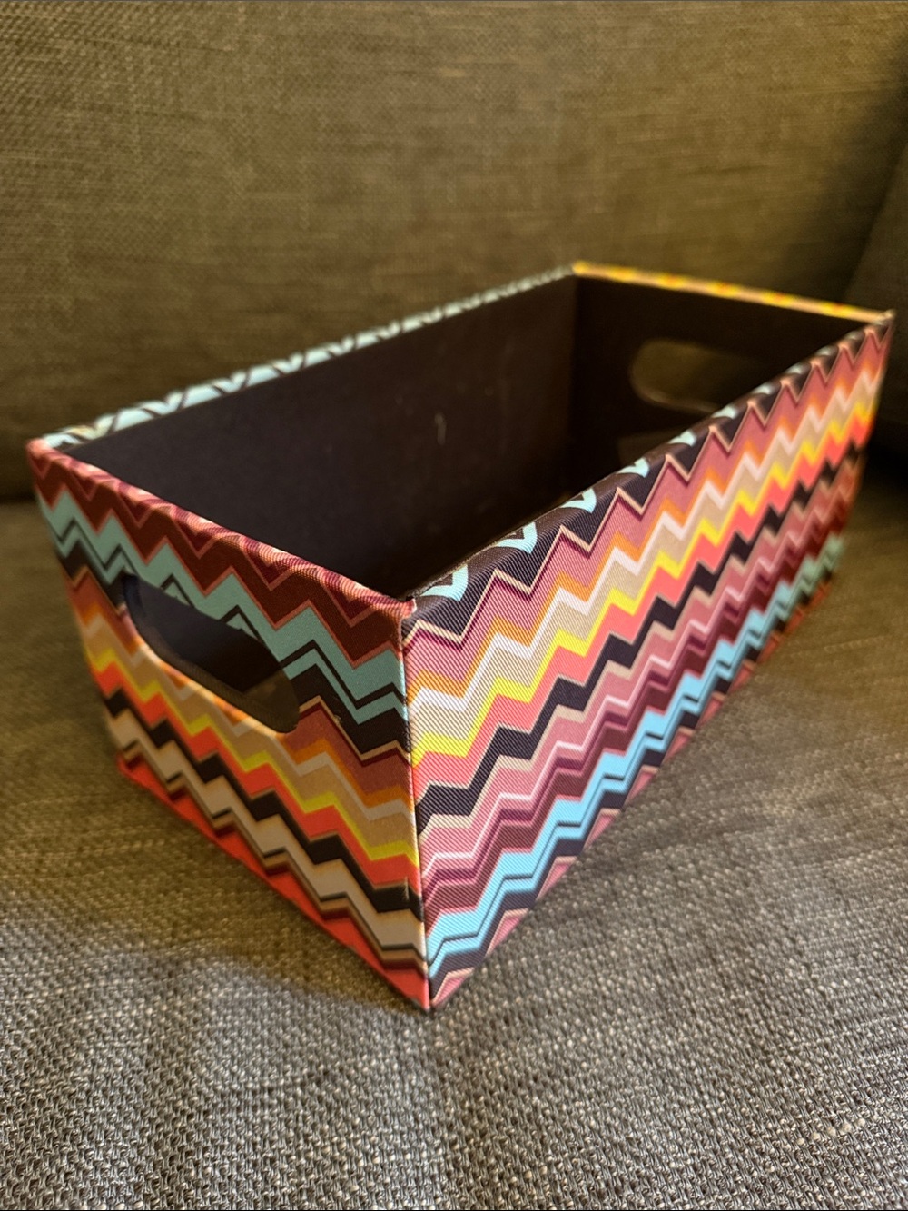 Missoni for Target Multicolor Chevron Fabric Storage Bin
